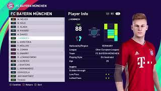 PES 2021 Bayern Munchen faces and ratings | Manuel Neuer, Lewandowski, Kimmich...