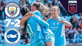WSL HIGHLIGHTS | MAN CITY 7-2 BRIGHTON | Bunny Shaw hits ️️️️ in convincing win for City.