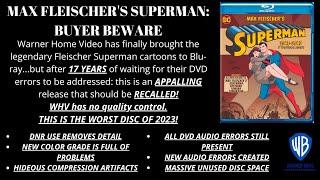 Max Fleischer's Superman Blu-ray Review: THE WORST DISC OF 2023. THIS SHOULD BE RECALLED. AVOID!