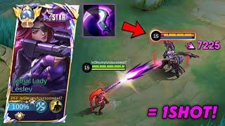 LESLEY NEW ONE SHOT BUILD IS HERE!! (100% BROKENNN!!) - MLBB