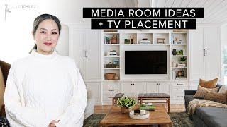 *DESIGNER-APPROVED* Family Room/ Media Room Design Ideas (plus TV Placement tips!)