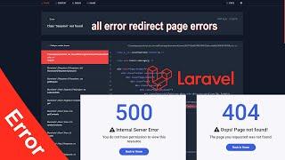 Create error Handler redirect errors page | Laravel