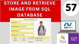 57 ASP.NET Course | how to upload image in ASP.NET C# and store in SQL Server Database | CoderBaba