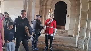 King's guard splashed the tourist    #royalhorseguard