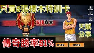 [灌籃高手] 櫻木花道 天賦潛能 只買5張特訓卡 傳奇巨星勝率51% 新手養成教學技能解析 人人都該擁有的籃板王 SLAM DUNK #鼠馬遊戲 EP5