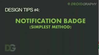 Notification Badges in Android Layout - DroidGraphy Design Tips #4