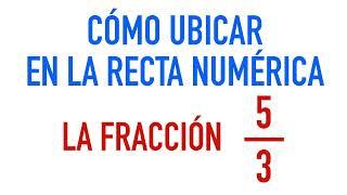 Cómo ubicar en la recta numérica una fracción - Ubicar 5/3