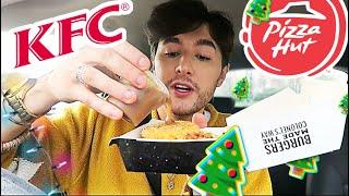 Testing KFC & PIZZA HUT Christmas Menu!