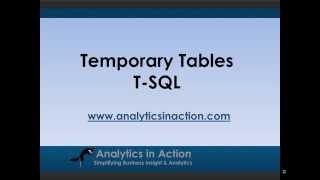 Temporary Tables in T-SQL