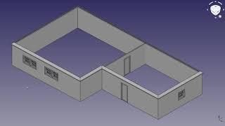 FreeCAD - Arch Workbench - Getting a Result, Simple House