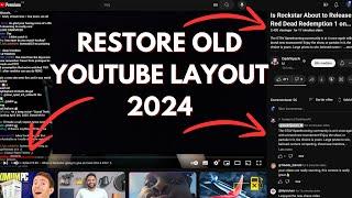 How to Restore Old YouTube Layout 2024 - Disable New YouTube Layout 2024