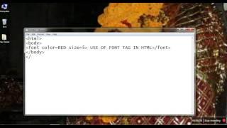 use of font tag in HTML