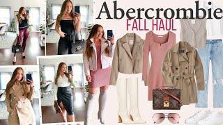 Abercrombie Fall Haul  | 2021 Sweater Dress, Faux Leather Skirt, Dad Jeans, Trench Coat Fall Staples