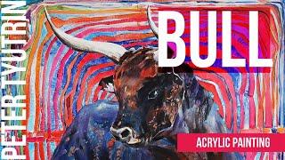 Paint the symbol of 2021 Bull with acrylic
