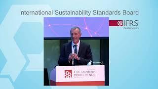 Emmanuel Faber launches the ISSB Standards in his keynote address at the IFRS Conference 2023