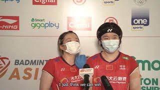 [ENG SUB]Interview after the semi finals Chen Qingchen & Jia Yifan Badminton Asia Championships