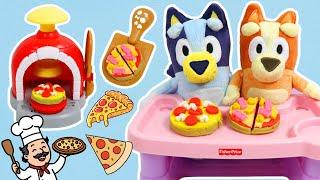 Bluey Makes Pizza with The Play Doh Oven Playset!