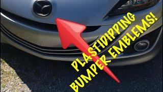 Plastidipping bumper badges the easy way!