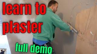 How To Plaster A Wall  Skim Coat Plastering skimming  Plastering Tutorial