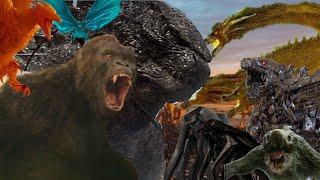 Godzilla Kong rodan and mothra vs muto skull crawler ghidorah and mechaGodzilla @brandonwalton6532