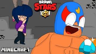 EL PRIMO & BIBI IN MINECRAFT #2 - Brawl Stars + Minecraft animation