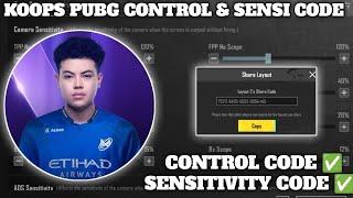 (2024) KOOPS PUBG SENSITIVITY CODE 3.3/ KOOPS PUBG CONTROL CODE 3.3/ 4 FINGER LAYOUT CONTROL ZONE