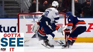 GOTTA SEE IT: Mikhail Sergachev Roofs Filthy Backhander Past Varlamov