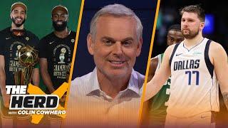 Celtics' 18th title win was collaborative over alpha guy, Mavs too Luka dependent? | NBA | THE HERD