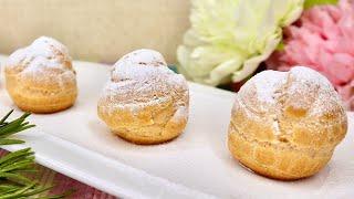 Профитроли с творожным кремом и сгущенкой. Новогоднее меню 2022 / Profiteroles recipe. Eng sub