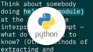 What to put in a python module docstring?