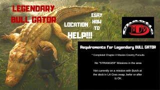 Legendary BULL GATOR HELP!! Location and easy how to RDR2