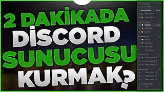 2 DAKİKADA HAZIR DİSCORD SUNUCUSU KURMA | 2021 | Discord Otomatik Hazır Sunucu Nasıl Kurulur?