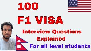 US visa interview questions and answers for Nepali students, F1 visa from Nepal