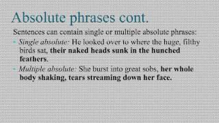 Absolute phrases