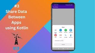 How to Create Share Button with Another app in Kotlin Android Studio | Android Tutorials