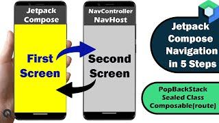 Jetpack Compose Navigation in 5 steps #android #jetpackcompose