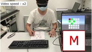【Super-resolution wearable electrotactile rendering system】S1 Braille demonstration