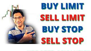Buy Limit,Sell Limit,Buy Stop,Sell Stop : How To Place Pending Orders