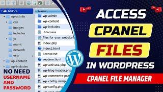 How to access cpanel files from WordPress dashboard | WordPress cpanel file manager