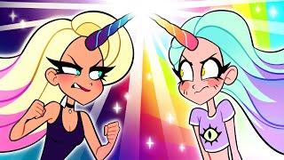 DARK UNICORN vs RAINBOW UNICORN || Funny School Relatable Situations by DUH