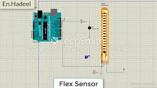 flex  sensor proteus