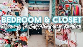 Bedroom Declutter & Organize With Me 2023 | Kids Closet Organization Ideas | Speed Cleaning