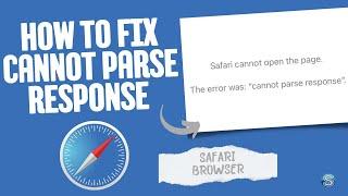 Unbelievable! Fix Safari Cannot Parse Response Error in Just Minutes #safari #ios #macos