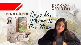  Style Meets Protection with the CASEKOO Glitter 360° Spin Stand iPhone 16 Pro Max Case!