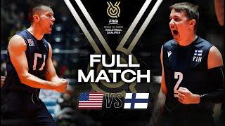  USA vs  FIN - Paris 2024 Olympic Qualification Tournament | Full Match - Volleyball