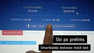 Sbi po prelims testzone mock test scores| Smartkeeda testzone test series| Sbi po 2021