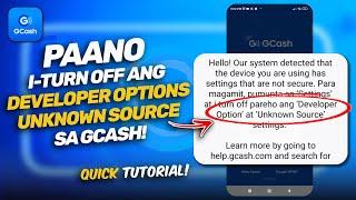 FIXED Gcash How to Turn Off Developer Options and Unknown Source | Gcash Problem Today