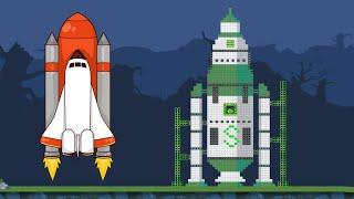 Bad Piggies - ROCKET SHUTTLE LAUNCH TO THE MOON (Field of Dreams)