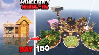 I survived 100 days on ocean only world in Minecraft Hardcore #minecraft100days #100dayschallenge