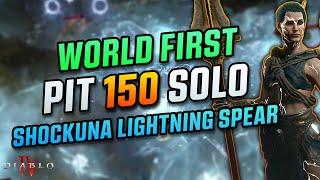 World First PIT150 Shockuna Lightning Spear - S5 Diablo 4